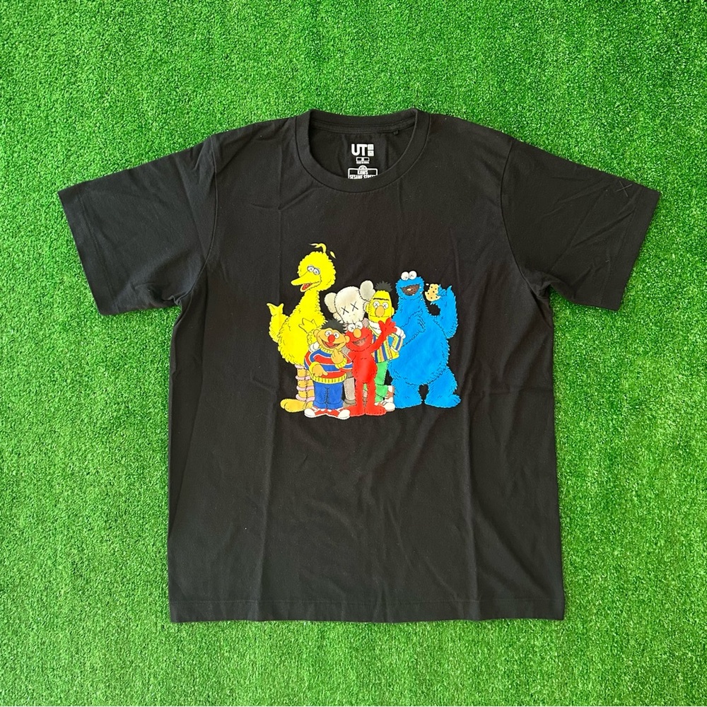 KAWS x Sesame Street Black T-Shirt